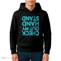 Check Out My Handstand Funny Gymnastics Gift Kids Hoodie thumb 4