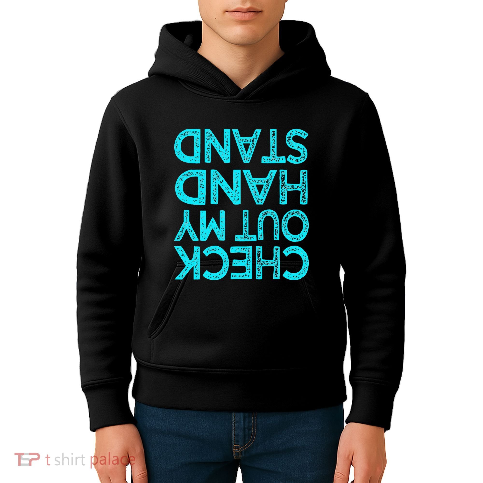 Check Out My Handstand Funny Gymnastics Gift Kids Hoodie