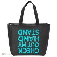Check Out My Handstand Funny Gymnastics Gift Tote Bag thumb 0