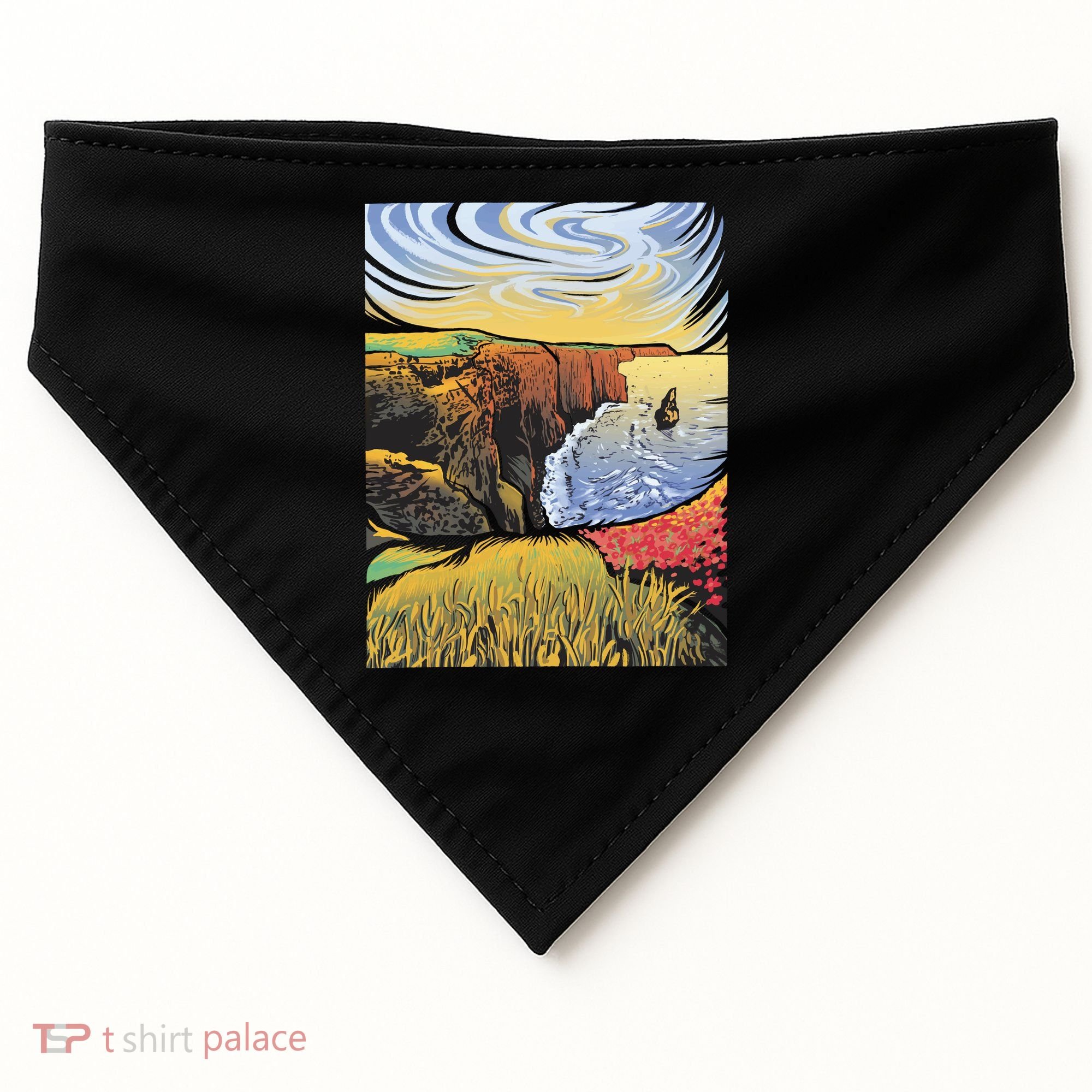 Cliffs Of Moher Landscape Nature USA-Made Doggie Bandana