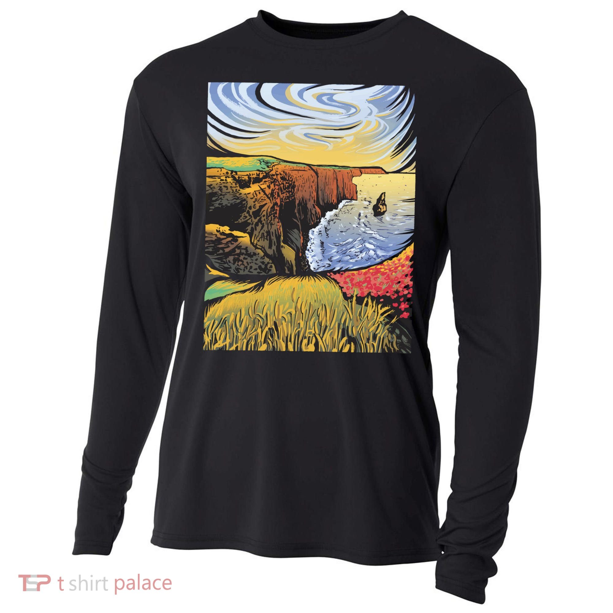 Cliffs Of Moher Landscape Nature Cooling Performance Long Sleeve Crew
