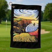 Cliffs Of Moher Landscape Nature Golf Towel thumb 1