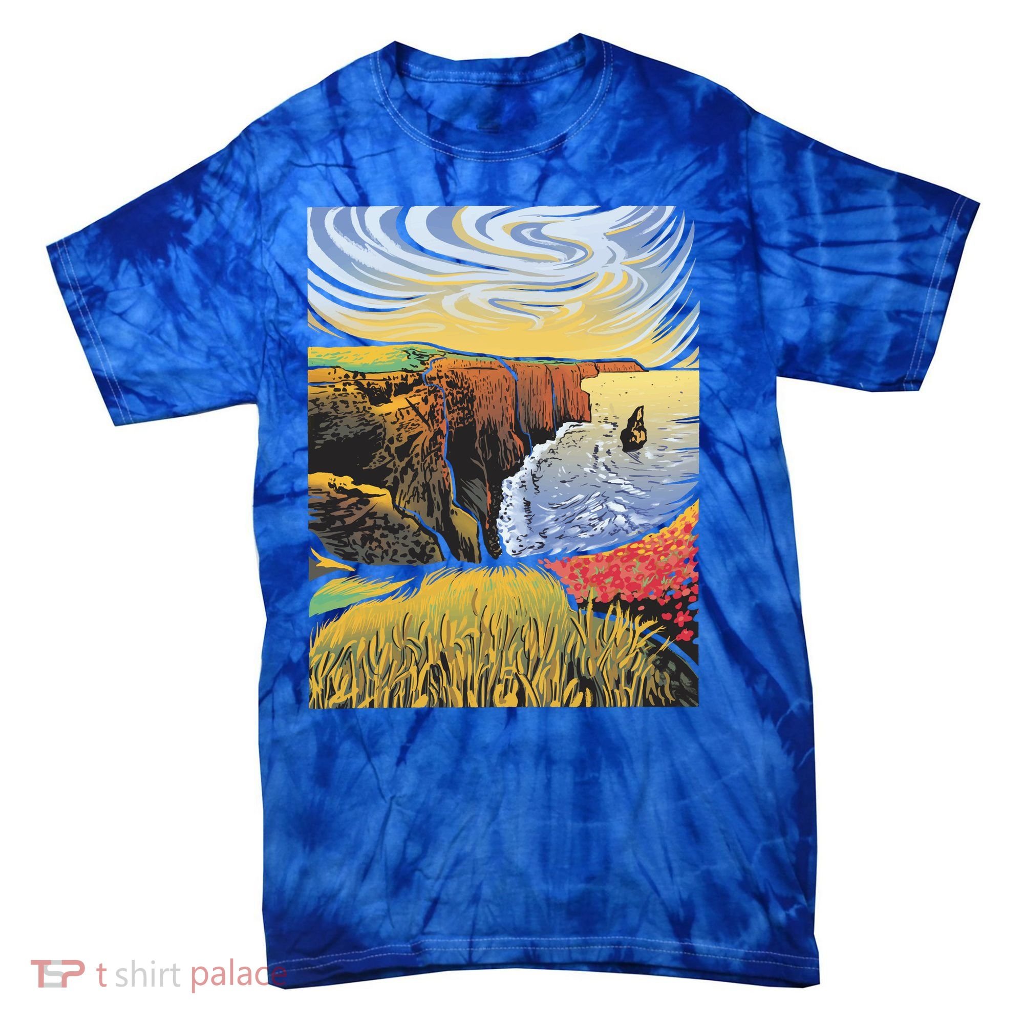 Cliffs Of Moher Landscape Nature Tie-Dye T-Shirt