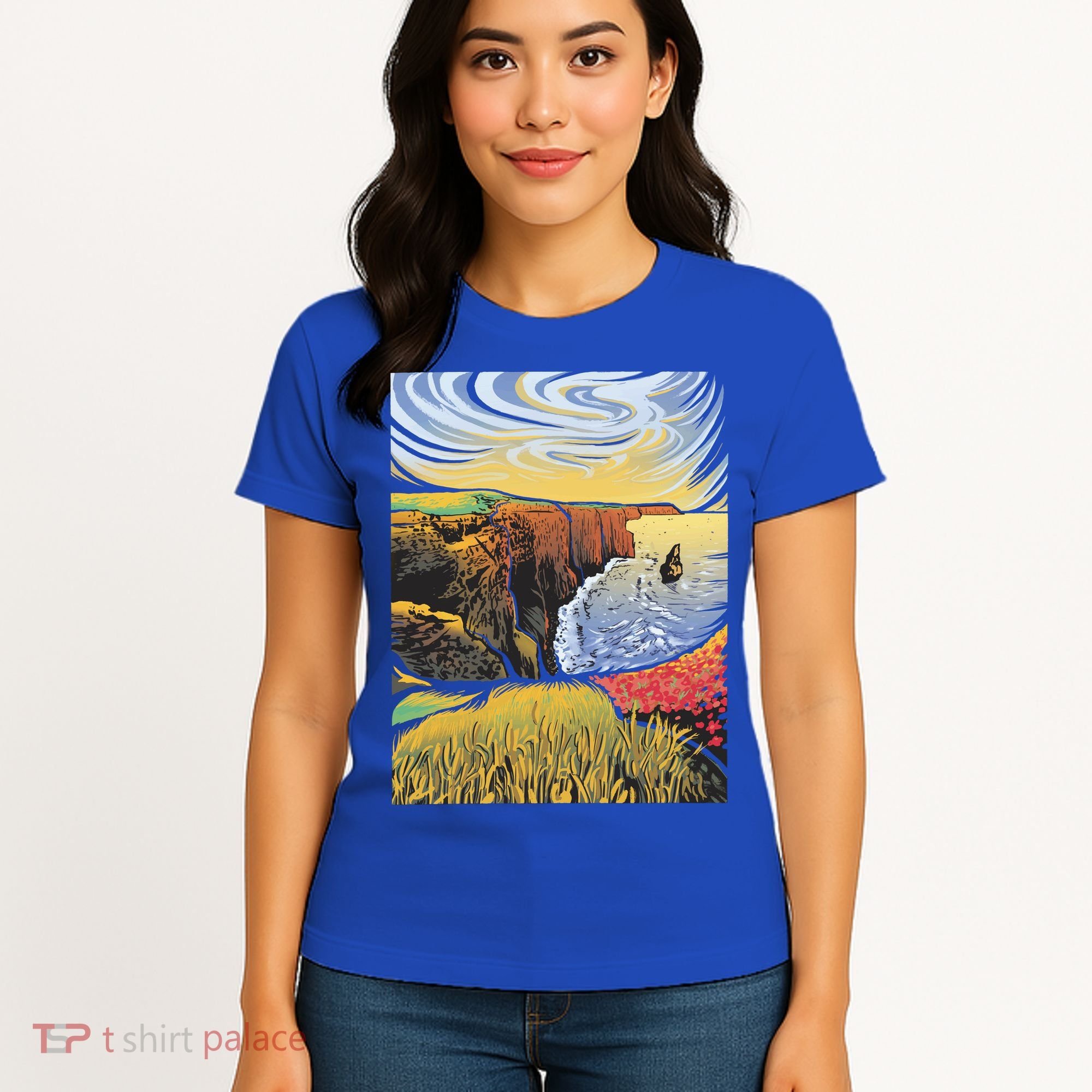 Cliffs Of Moher Landscape Nature Women's T-Shirt