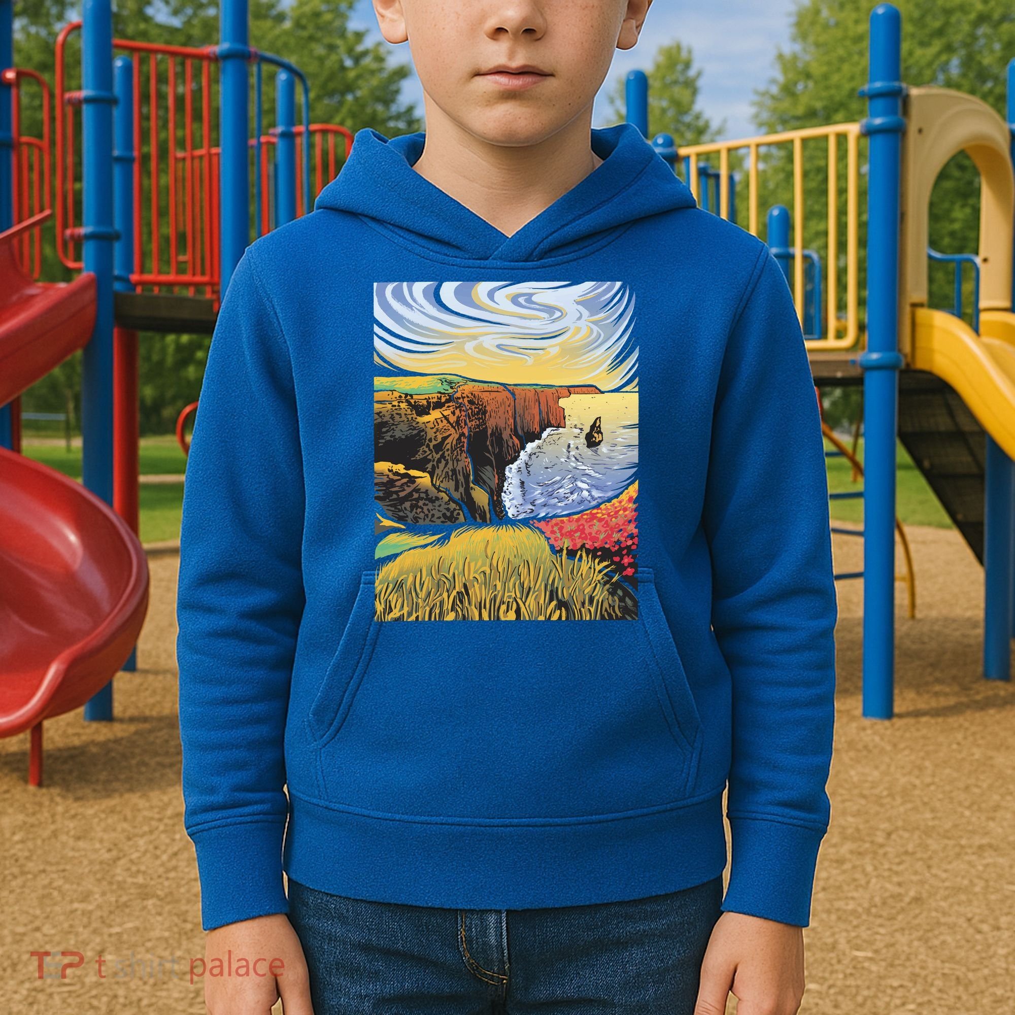 Cliffs Of Moher Landscape Nature Kids Hoodie