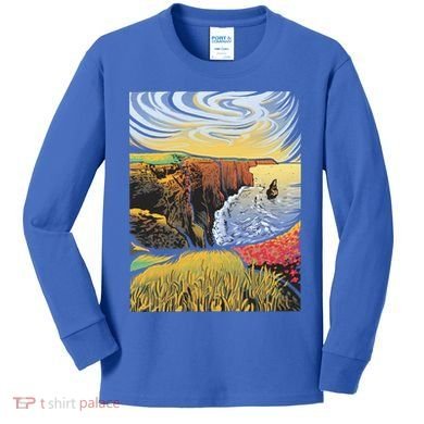 Cliffs Of Moher Landscape Nature Kids Long Sleeve Shirt