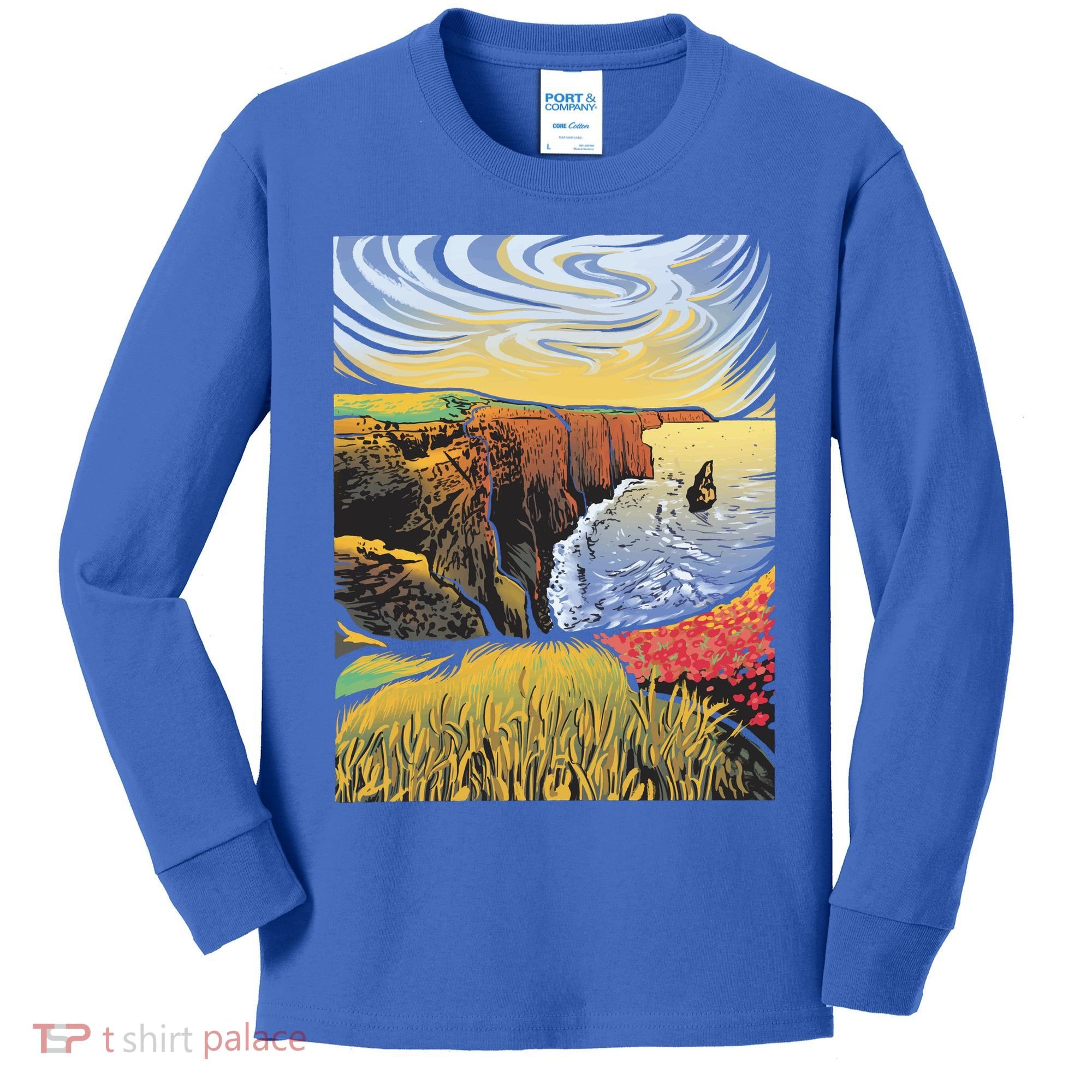 Cliffs Of Moher Landscape Nature Kids Long Sleeve Shirt