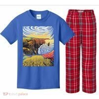 Cliffs Of Moher Landscape Nature Kids Plaid Pajama Set thumb 0