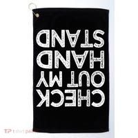 Check Out My Handstand Funny Gymnastics Gift Boys Girls TShirt Golf Towel thumb 0