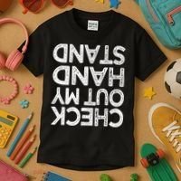 Check Out My Handstand Funny Gymnastics Gift Boys Girls TShirt Kids T-Shirt thumb 3
