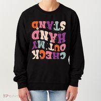 Check Out My Handstand Funny Gymnastics Women's Sweatshirt thumb 0