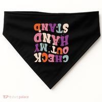 Check Out My Handstand Funny Gymnastics USA-Made Doggie Bandana thumb 0