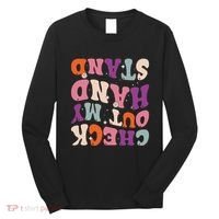 Check Out My Handstand Funny Gymnastics Long Sleeve Shirt thumb 0