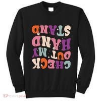Check Out My Handstand Funny Gymnastics Sweatshirt thumb 0