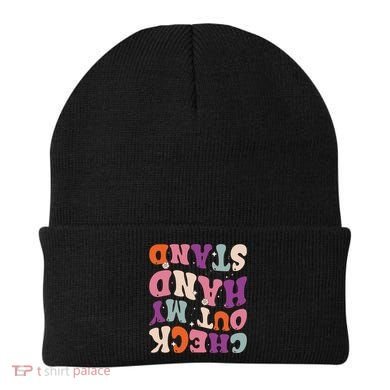 Check Out My Handstand Funny Gymnastics Beanie