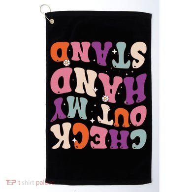 Check Out My Handstand Funny Gymnastics Golf Towel