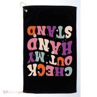 Check Out My Handstand Funny Gymnastics Golf Towel thumb 0