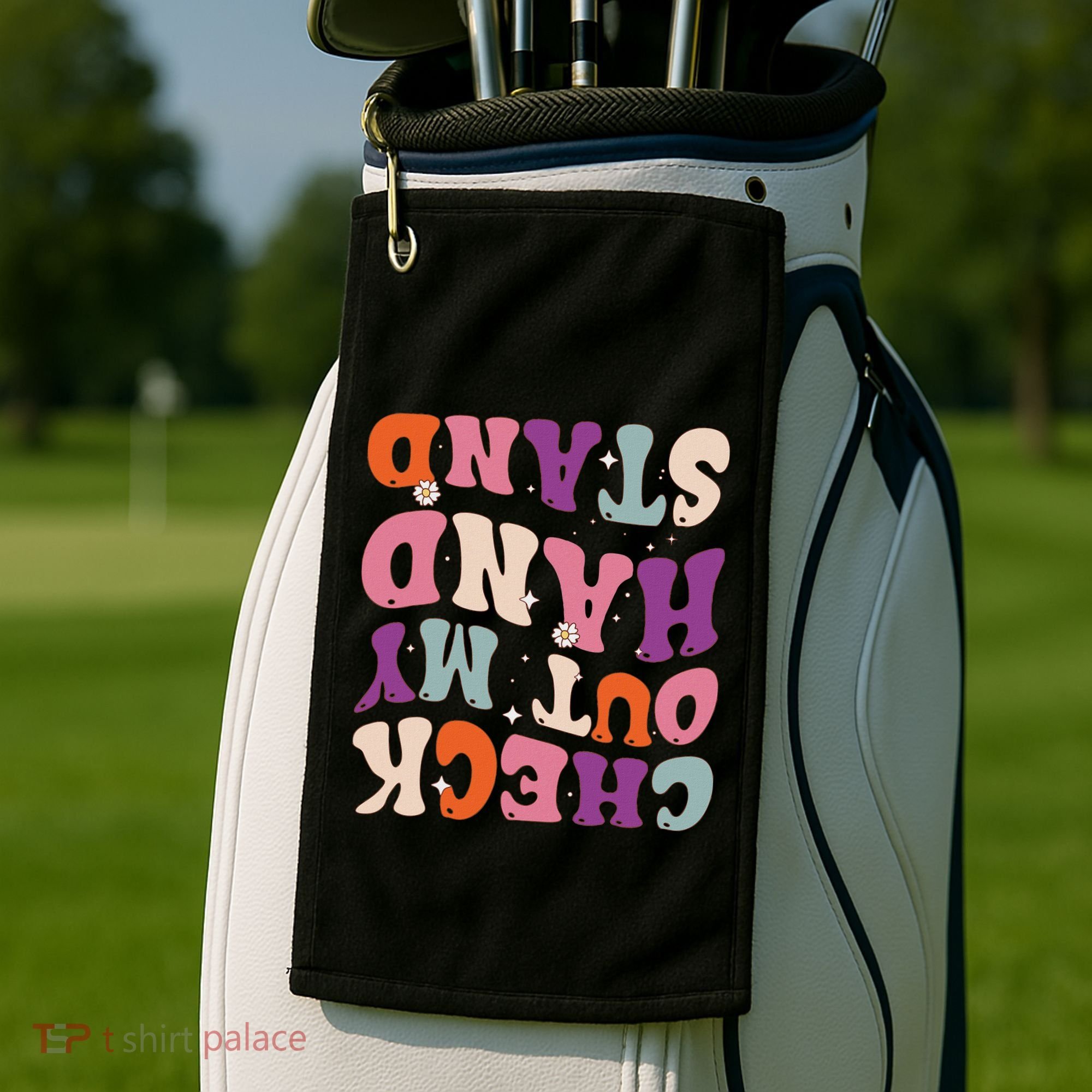 Check Out My Handstand Funny Gymnastics Golf Towel