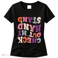 Check Out My Handstand Funny Gymnastics Women's T-Shirt thumb 0
