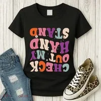 Check Out My Handstand Funny Gymnastics Women's T-Shirt thumb 3