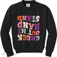 Check Out My Handstand Funny Gymnastics Kids Sweatshirt thumb 0