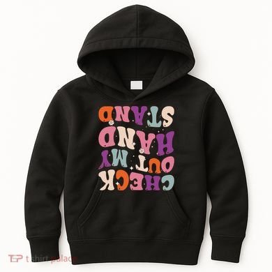 Check Out My Handstand Funny Gymnastics Kids Hoodie