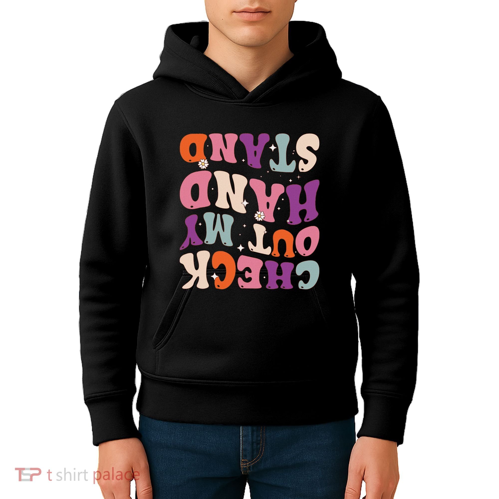 Check Out My Handstand Funny Gymnastics Kids Hoodie