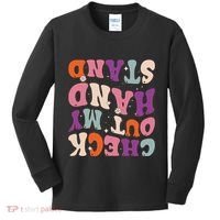 Check Out My Handstand Funny Gymnastics Kids Long Sleeve Shirt thumb 0