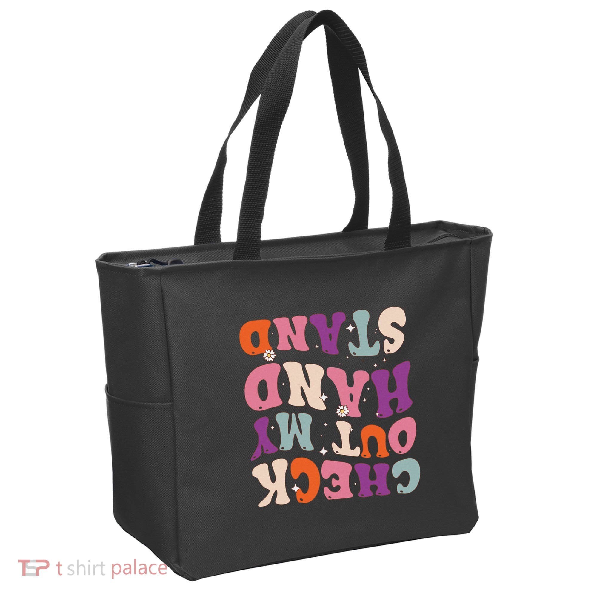 Check Out My Handstand Funny Gymnastics Tote Bag