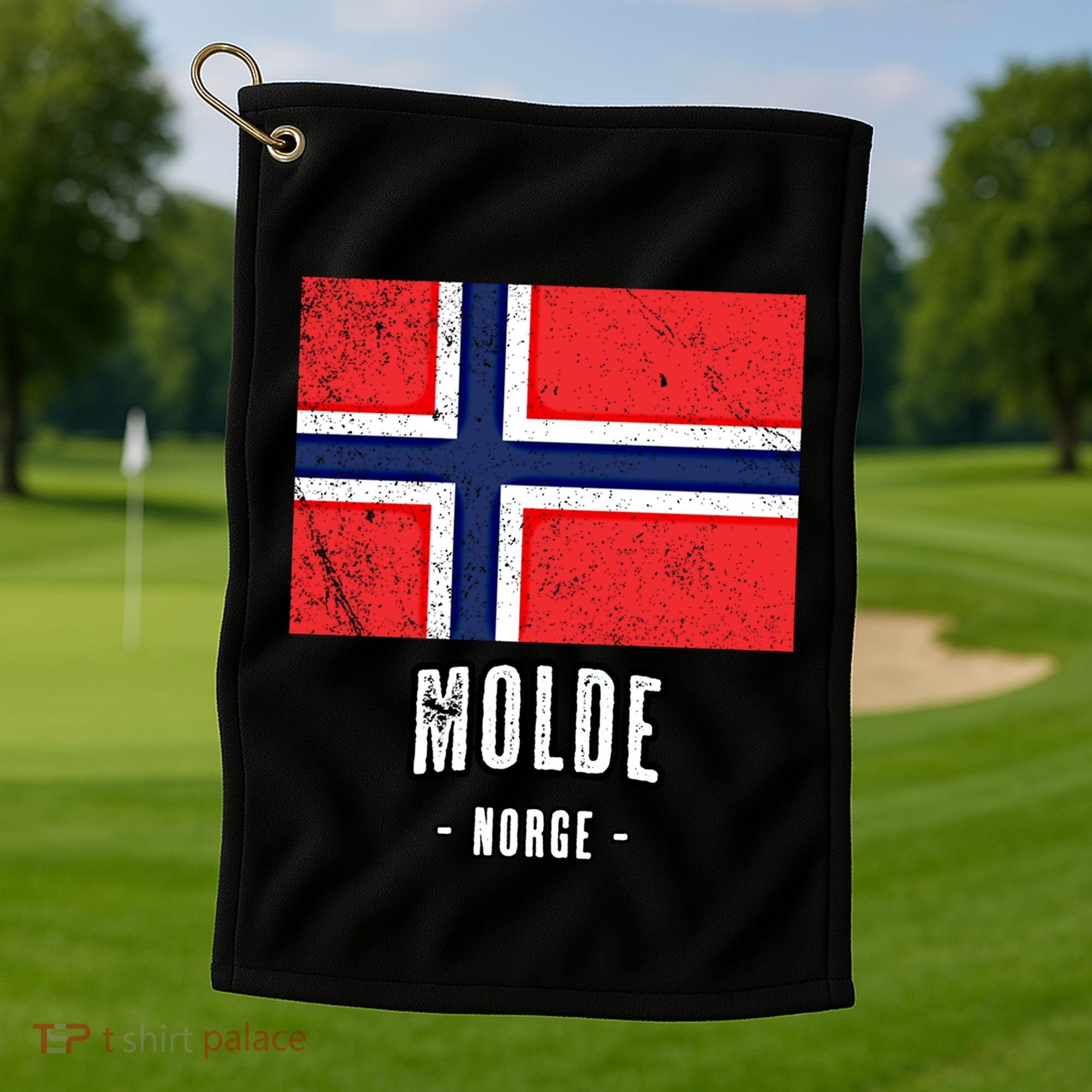 City Of Molde Gift Norway No Norwegian Flag Merch Gift Graphic Gift Golf Towel