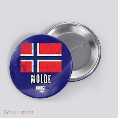City Of Molde Gift Norway No Norwegian Flag Merch Gift Graphic Gift Button