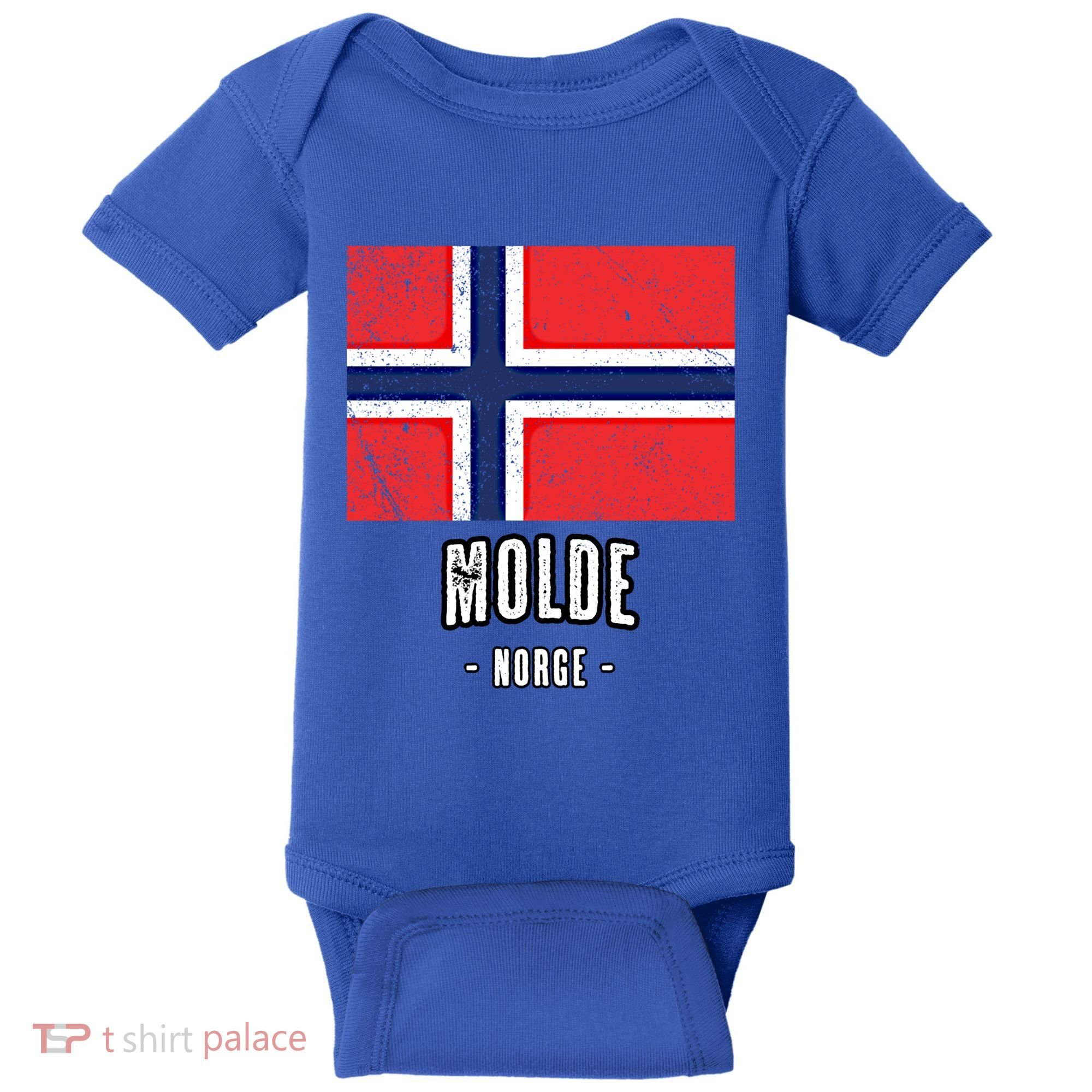 City Of Molde Gift Norway No Norwegian Flag Merch Gift Graphic Gift Baby Bodysuit