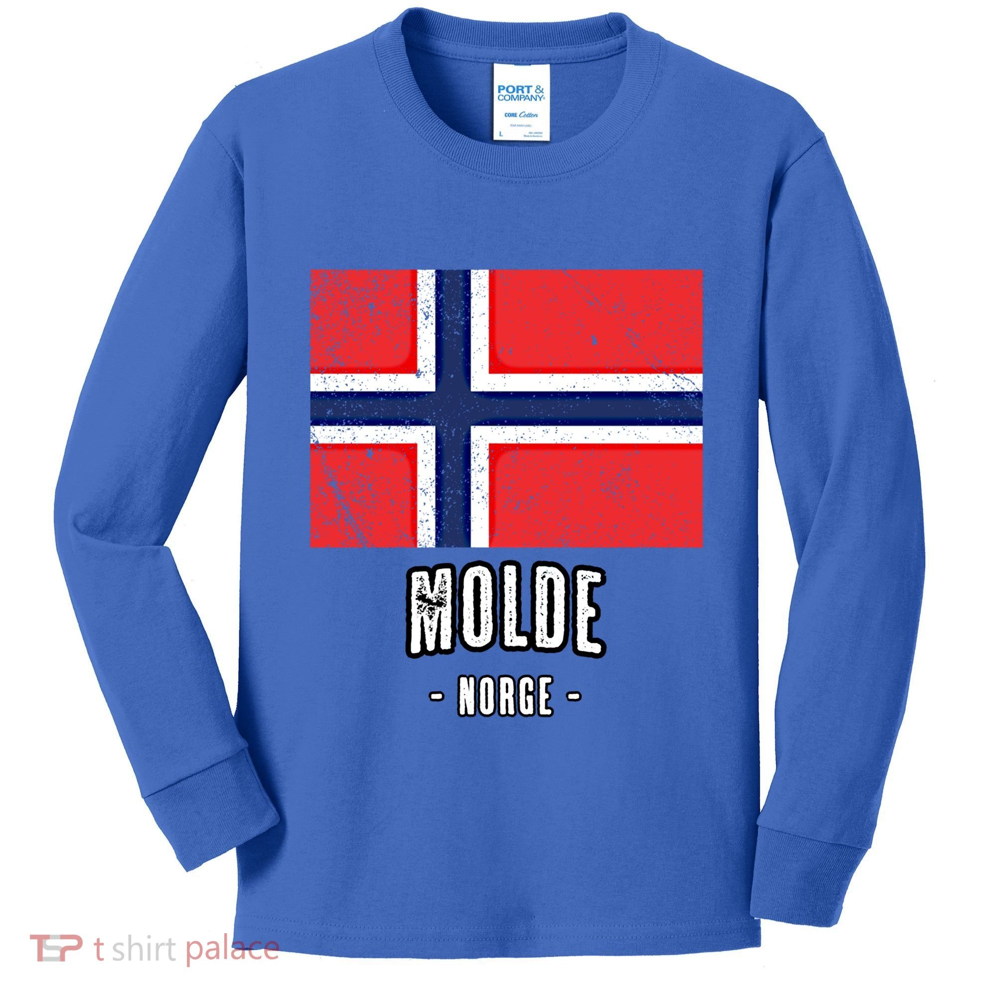 City Of Molde Gift Norway No Norwegian Flag Merch Gift Graphic Gift Kids Long Sleeve Shirt