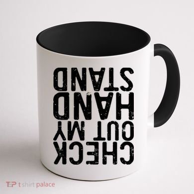 Check Out My Handstand Funny Gymnastics Coffee Mug back