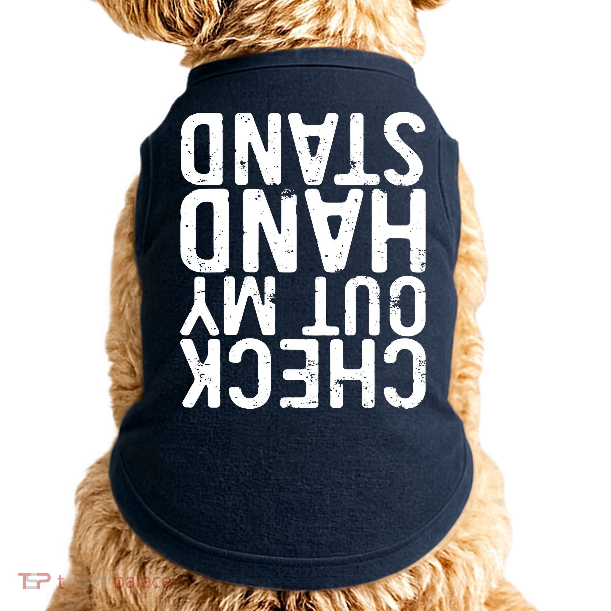 Check Out My Handstand Funny Gymnastics Doggie Tank