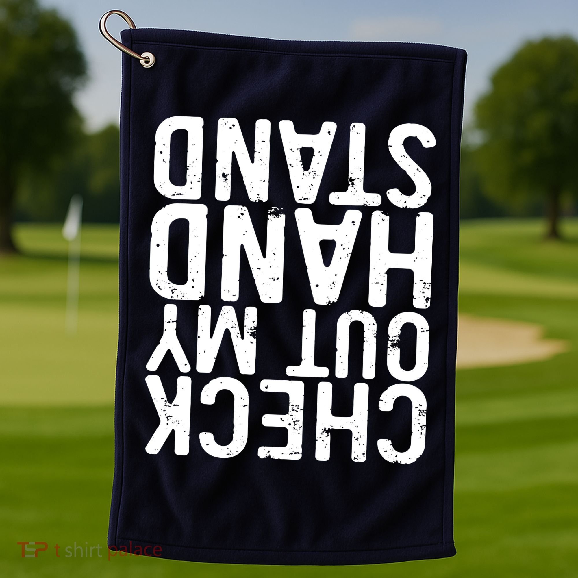 Check Out My Handstand Funny Gymnastics Golf Towel