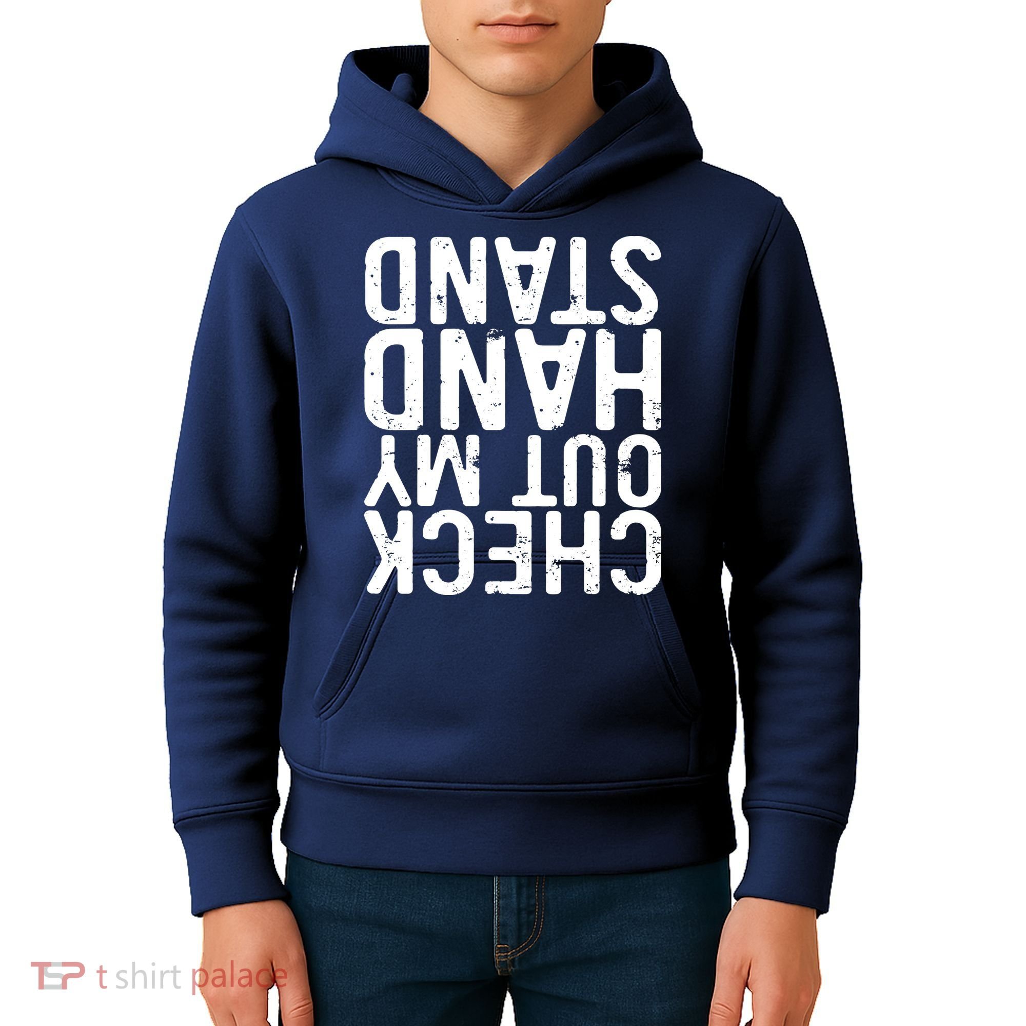 Check Out My Handstand Funny Gymnastics Kids Hoodie