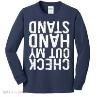 Check Out My Handstand Funny Gymnastics Kids Long Sleeve Shirt thumb 0