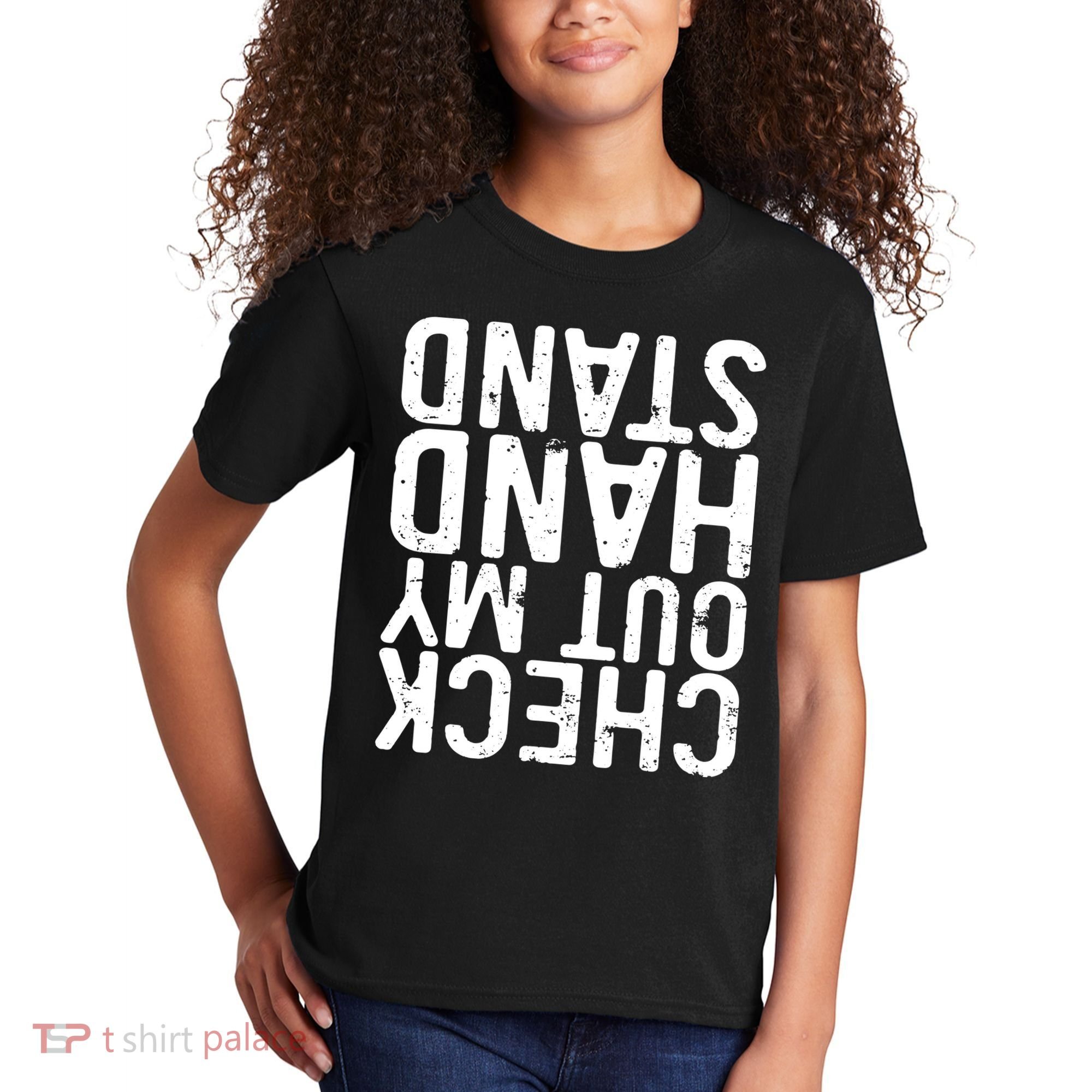 Check Out My Handstand Funny Gymnastics Kids T-Shirt