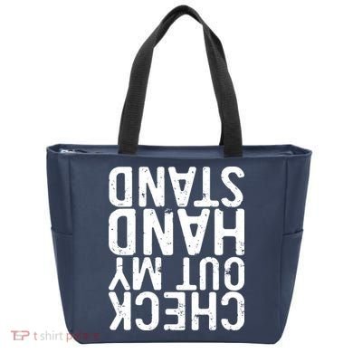 Check Out My Handstand Funny Gymnastics Tote Bag