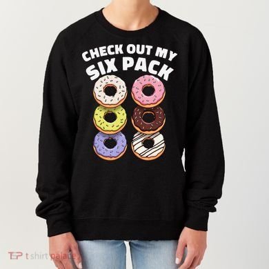 Check Out My Six Pack Funny Donut Design Women's Sweatshirt