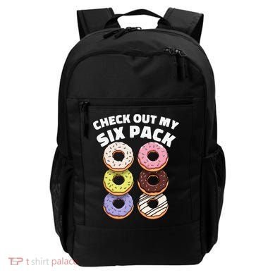 Check Out My Six Pack Funny Donut Design Backpack