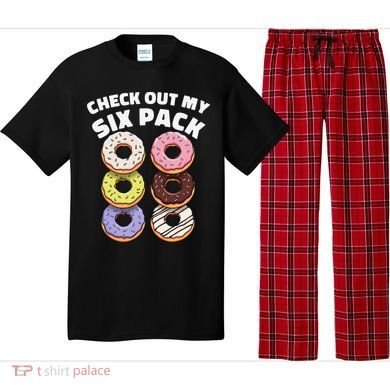 Check Out My Six Pack Funny Donut Design Pajama Set