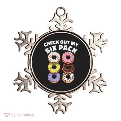 Check Out My Six Pack Funny Donut Design Ornament