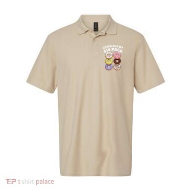Check Out My Six Pack Funny Donut Design Polo