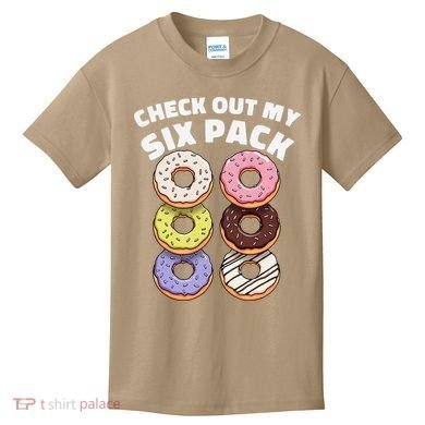 Check Out My Six Pack Funny Donut Design Kids T-Shirt
