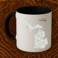 Counties Of Michigan Illustration Map Coffee Mug thumb 2