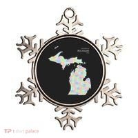 Counties Of Michigan Illustration Map Ornament thumb 0
