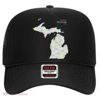 Counties Of Michigan Illustration Map Hat thumb 0