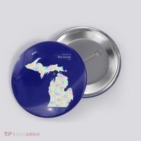 Counties Of Michigan Illustration Map Button thumb 0